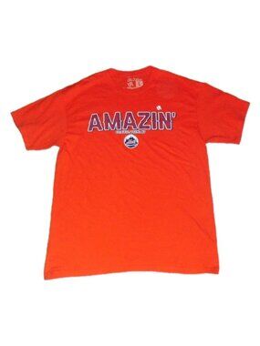 New York Mets Amazin Mens Orange T Shirt sz. Large New Mlb